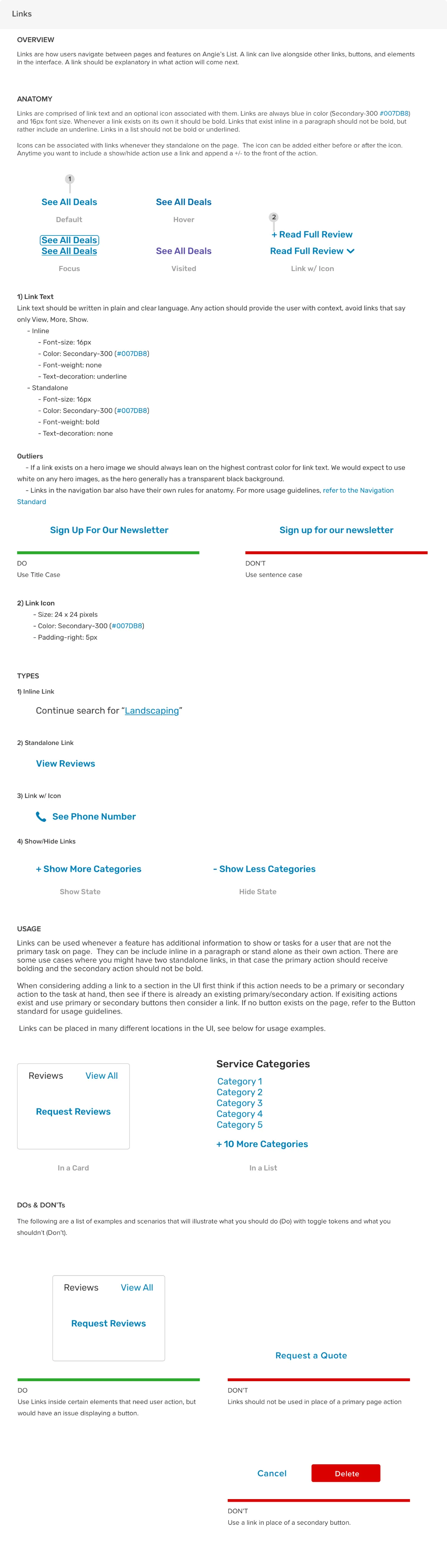 Example of link documentation